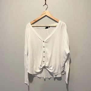 Urban Outfitters Out from Under Jojo Oversized Thermal Button-Front Top